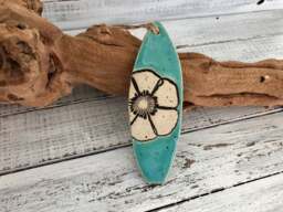 Made To Order- Ceramic Surfboard - Ornament Wall Hanging- Holiday- Christmas Tree-Decor- Surf Art- Surfing Gift- Surfer-Sup - thumbnail 1