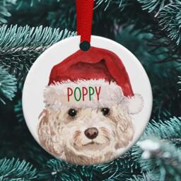 Cockapoo Christmas Tree Ornament- Dog Tree Bauble - Ornament Decoration - thumbnail 2