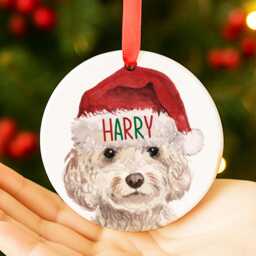 Cockapoo Christmas Tree Ornament- Dog Tree Bauble - Ornament Decoration - thumbnail 1