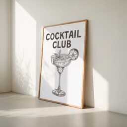 Cocktail Club Print - Quirky Bar Cart Wall Art - thumbnail 2