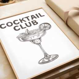 Cocktail Club Print - Quirky Bar Cart Wall Art - thumbnail 3