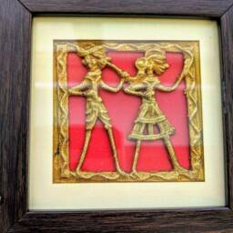 Table Clock Showpiece With Dokra Art Easter Gift - thumbnail 3