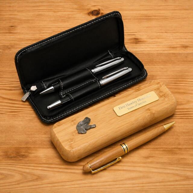 Dinosaurs & Prehistoric Luxury Wooden Or Leatherette Pen Case With Matching Free Engraving T Rex Diplodocus Stegosaurus Gift - image 1
