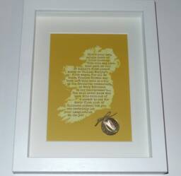 Old Irish Coin Wall Art - Unique Piece Of History Framed Picture Handmade in Ireland - thumbnail 1