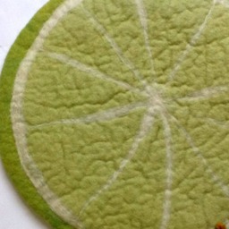 Handfelted Seat Cushion As Fruit Slice Pomelo - thumbnail 3