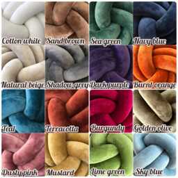 "Velvet Knot Pillow, Reversible Sphere & Swirl Cushion ""Gemma" - thumbnail 4