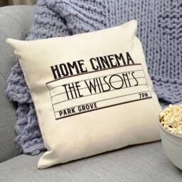 Home Cinema Personalised Family Cushion - thumbnail 1