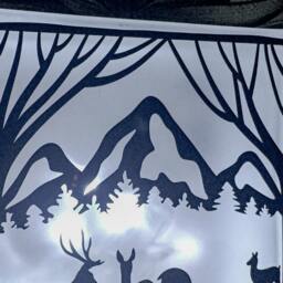 Rustic Deer & Stag Nightlight, Mountain Scene Glass Light Block Suitable For Christmas Or Housewarming Gift - thumbnail 3