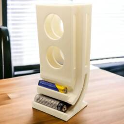 Aa & Aaa Battery Organiser - 3D Printed Desk Dispenser Home Office Storage Practical Gift - thumbnail 2