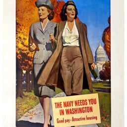 Reprint Of A Vintage Wwii Female Us Navy Recruitment Poster - thumbnail 2