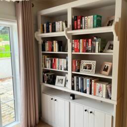 Handcrafted Bookcase Library With Storage, Farrow & Ball Finish - thumbnail 2