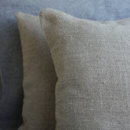 Set Of 2 Natural Linen Pillow Cases For Bed, Sofa Or Outdoor, Throw Covers 20x20 18x18 - thumbnail 2