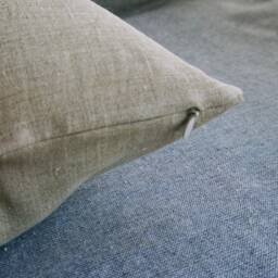Set Of 2 Natural Linen Pillow Cases For Bed, Sofa Or Outdoor, Throw Covers 20x20 18x18 - thumbnail 3
