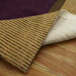 Hand Block Printed Cotton Hallway Runner Rug - Burgundy Black Boho - thumbnail 4