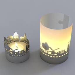 Bielefeld Skyline Shadow Play - City Souvenir Gift Tube - thumbnail 3