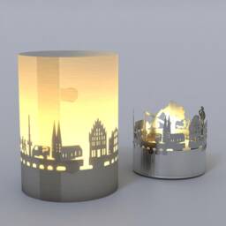 Bielefeld Skyline Shadow Play - City Souvenir Gift Tube - thumbnail 4