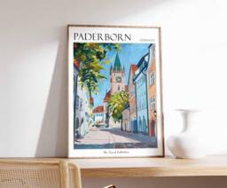 Paderborn Germany Travel Poster Vintage German Art Print - thumbnail 1