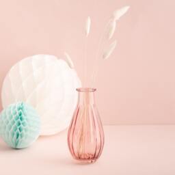 Glass Bud Vase - Pink Mini Home Decor Summer Green Wedding Table Decorations Outdoor Birthday Party - thumbnail 2