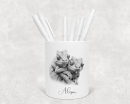 Personalised Pencil Drawing Sketched Chameleon Pot, Ideal Gift, Birthday - thumbnail 1