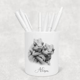 Personalised Pencil Drawing Sketched Chameleon Pot, Ideal Gift, Birthday - thumbnail 2