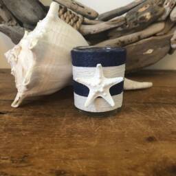 Jute Wrapped Votive With Knobby Starfish Beach Wedding Favor - thumbnail 2