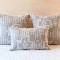 Harding Tonal Wool Pillow Cover, Taupe Southwestern Cover - Made To Order - thumbnail 2