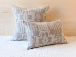 Harding Tonal Wool Pillow Cover, Taupe Southwestern Cover - Made To Order