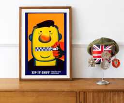 "Reprint Of A Ww2 Propaganda Poster - ""Zip It Careless Talk Costs Lives" - thumbnail 1
