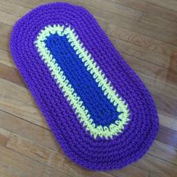 Hand Crocheted Poly/Nylon Doormat - thumbnail 2