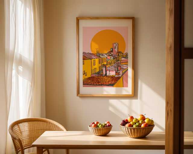 Antibes Art Print Grimaldi Tower, South Of France Travel Poster - image 1