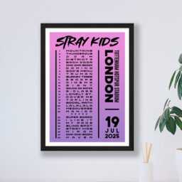 Stray Kids 2025 UK Setlist Poster Print - Tottenham Stadium Gigs Concert Tour Live Gift - thumbnail 2
