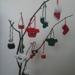 Christmas Stockings Tree Decoration Knitted Hanging Advent Calendar - thumbnail 3