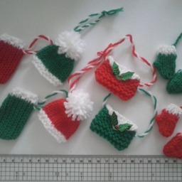 Christmas Stockings Tree Decoration Knitted Hanging Advent Calendar - thumbnail 2