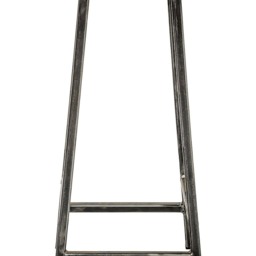 Bertie Fouroaks Wooden Oak Seat Stool - Steel Frame Industrial Counter Bar Stool - thumbnail 3