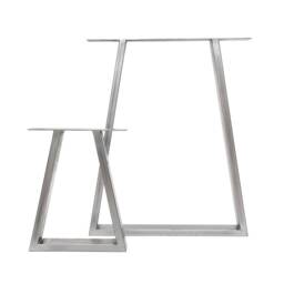Industrial Table Legs - Trapezium Design Box Section Steel, Various Sizes & Finshes - Pair - thumbnail 2
