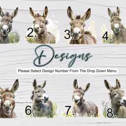 Donkey Wall Clock - Glass Animal Farmhouse Kitchen Lover Gift - thumbnail 4
