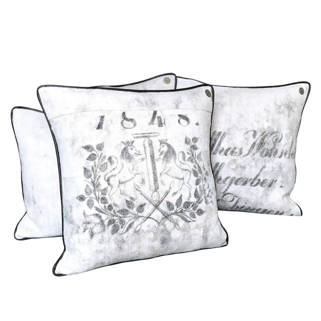 Rare Antique German Grain Sack Pillow From 1848 - 18 - image 1
