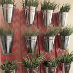Indoor Wall Planter - Coral - One Row Of 3 Pots - thumbnail 3