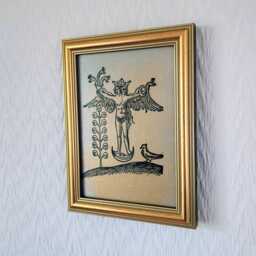 "Mastery Of The Lunar Element - Rosarium Philosophorum, 1550 Handmade Reproduction On Canvas Occult Alchemy 5""x7" - thumbnail 3