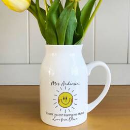 Personalised Teacher Thank You Gift, Bud Vase, Gift With Name, End Of Term For Making Me Shine - thumbnail 1