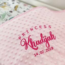 Personalised Baby Blanket - Name Embroidery Popcorn - thumbnail 1