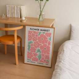 Florence San Lorenzo Flower Market Print - Markets - Floral, Botanical, Abstract, Bedroom, Wall Art, Matisse, Pink, Italy, Porch - thumbnail 3