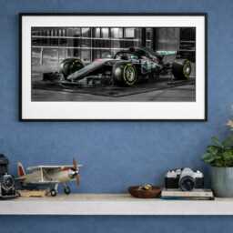 Mercedes F1, Lewis Hamilton Race Car 2018 - Amg F1 W09 Eq Power Art, Poster Print, Wall Photography - thumbnail 3