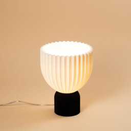 Lamp ?? Black X Snow White Minimalist Modern Lamp 3D Printed Made Of Bioplastic - thumbnail 1