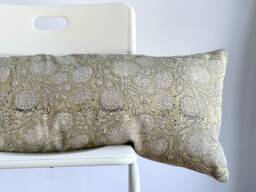 Floral Lumbar Pillow Cover Indian Block Print, Boho Farmhouse Decor - thumbnail 1