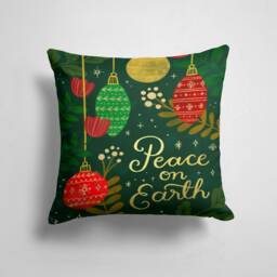 Merry Christmas Pillow Cover/New Year Glass Tree Cushion Cover/Snowman, Bear Cover/Gift For Family/Christmas Gift - thumbnail 3
