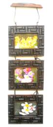 Rustic Teak Wood 3 Photo Frame With Glass Wall Hanging Natural Driftwood Art Home Decor Reclaimed Handmade Wooden Picture Frames/Gift - thumbnail 1