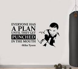 Everyone Has A Plan Tyson Quote Wall Decal Vinyl Sticker Boxer Gift Boxing Motivational Saying Home Sports Room Gym Decor Poster 1Mkq - thumbnail 1