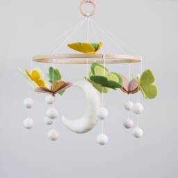 Butterflies Felt Baby Mobile, Unique Nursery Decor