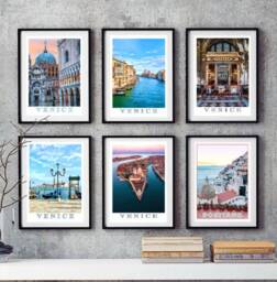 Caffe Florian Venice Travel Poster Art Print St Mark Square Literary Destination Cafe - thumbnail 2